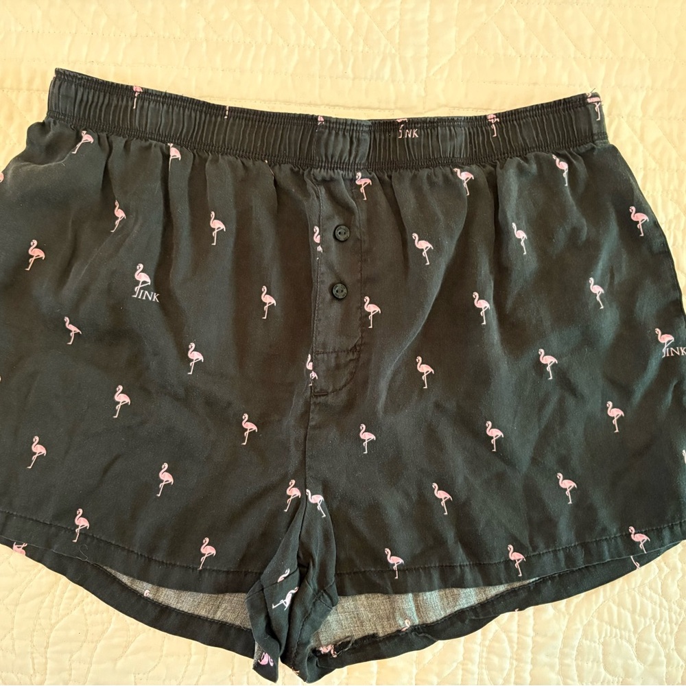 PINK Victoria's Secret PJ Shorts XS with Pink Flamingos